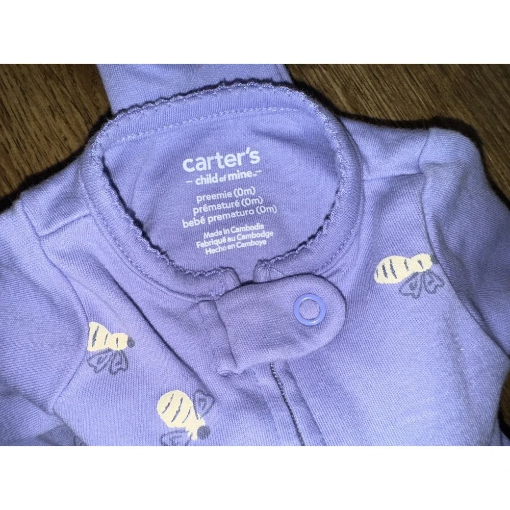 Child Of Mine Baby Girl Preemie Sleeper Bumble Bee Outfit Footie Reborn‎ Doll